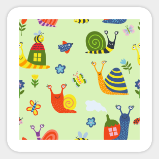 Snail garden Sticker